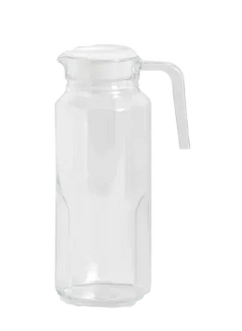 لومينارك إبريق زجاجي للثلاجة متين من تاف بغطاء شفاف سعة 1.3 لتر - Image 2