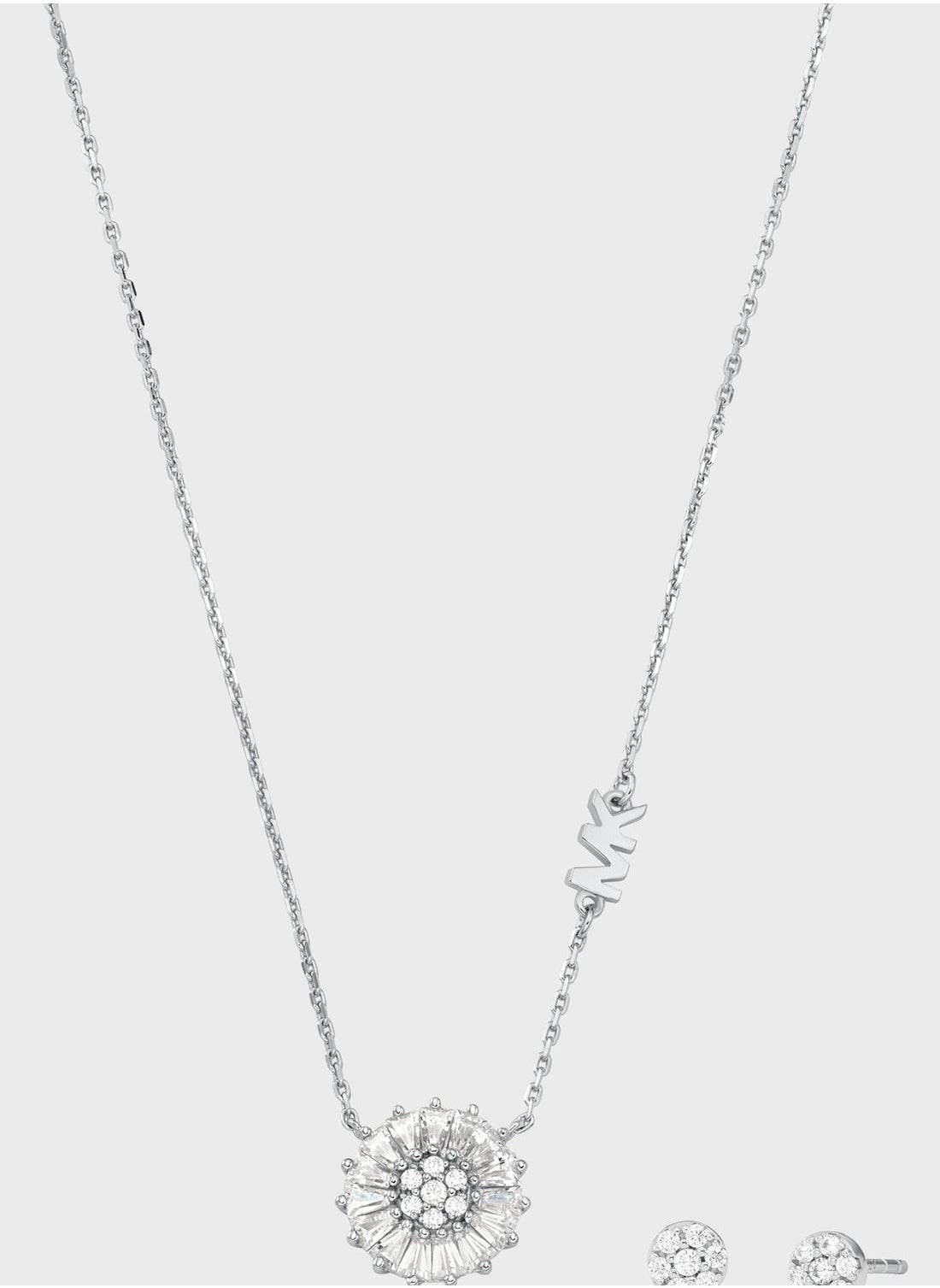 Buy Michael Kors Silver Set Of Necklace & Earrings for Women in UAE