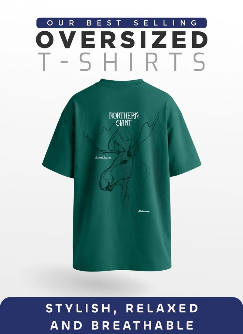 NOBERO RainForest Men Oversized Graphic Printed T-shirt for Men | Best Price UAE