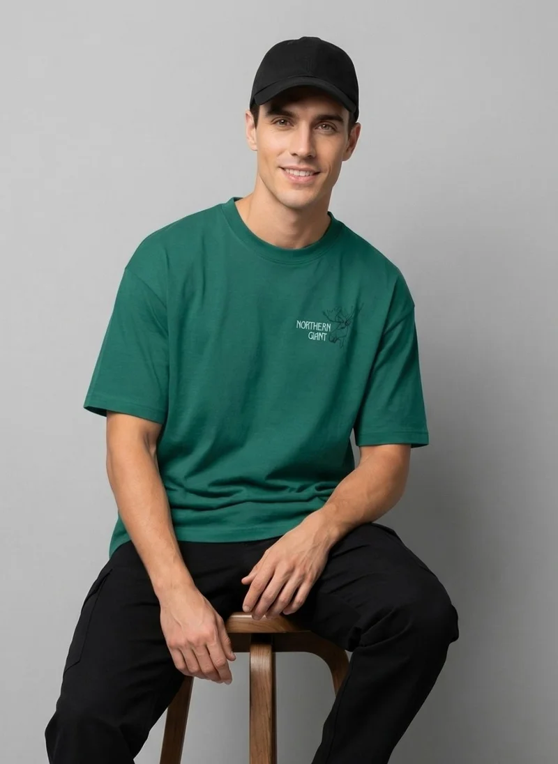 NOBERO RainForest Men Oversized Graphic Printed T-shirt for Men | Best Price UAE