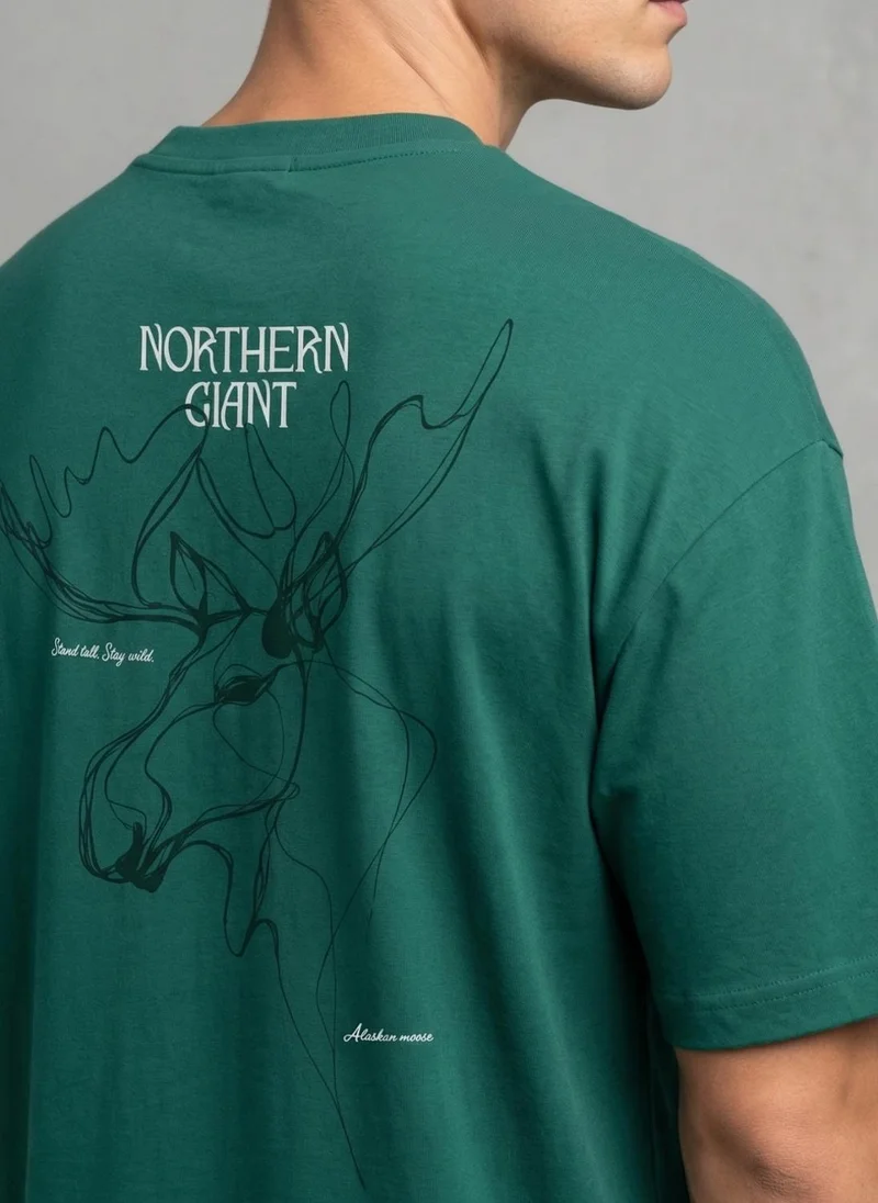 NOBERO RainForest Men Oversized Graphic Printed T-shirt for Men | Best Price UAE