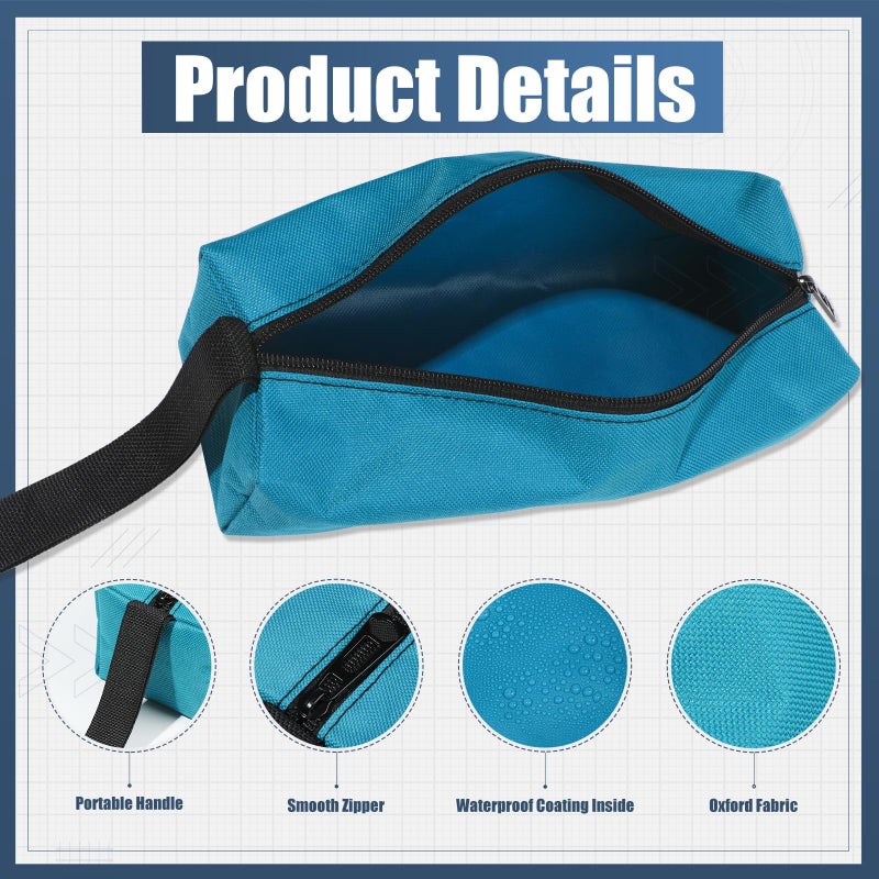 NUOMI Small Canvas Tool Bags Zipper 5 Pack Portable Pouches Storage Organizer with Hanging Loop for Woodworker, Ironworkers, Gardening, and Everyday Handyman - Image 4