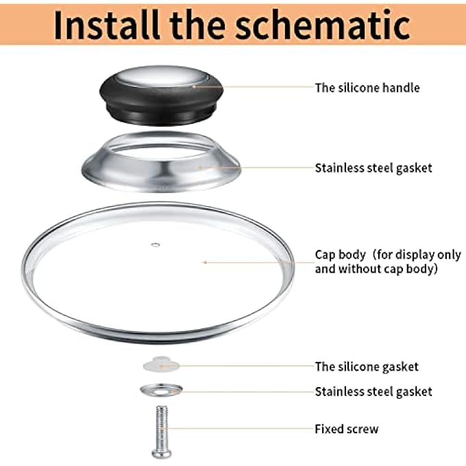 KASTWAVE Pot Lid Knobs 4 Pcs Universal Pot Lid Handle Covers Heat Resistant Kitchen Cookware Pan Lid Cover Hand Grip Replacement Knobs Handles For Frying Pan Saucepan Lid Cover Handles Knobs - Image 3