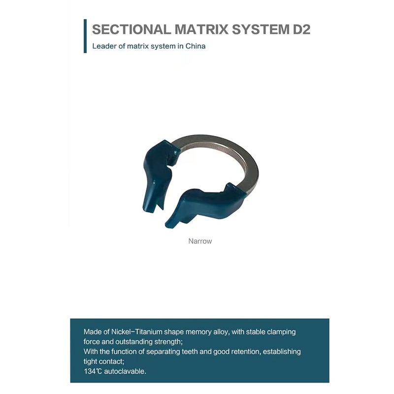 Dental Sectional Matrix System Autoclavable Contoured Bands Nickel Titanium Clamp Ring D2 Set Box - Image 3