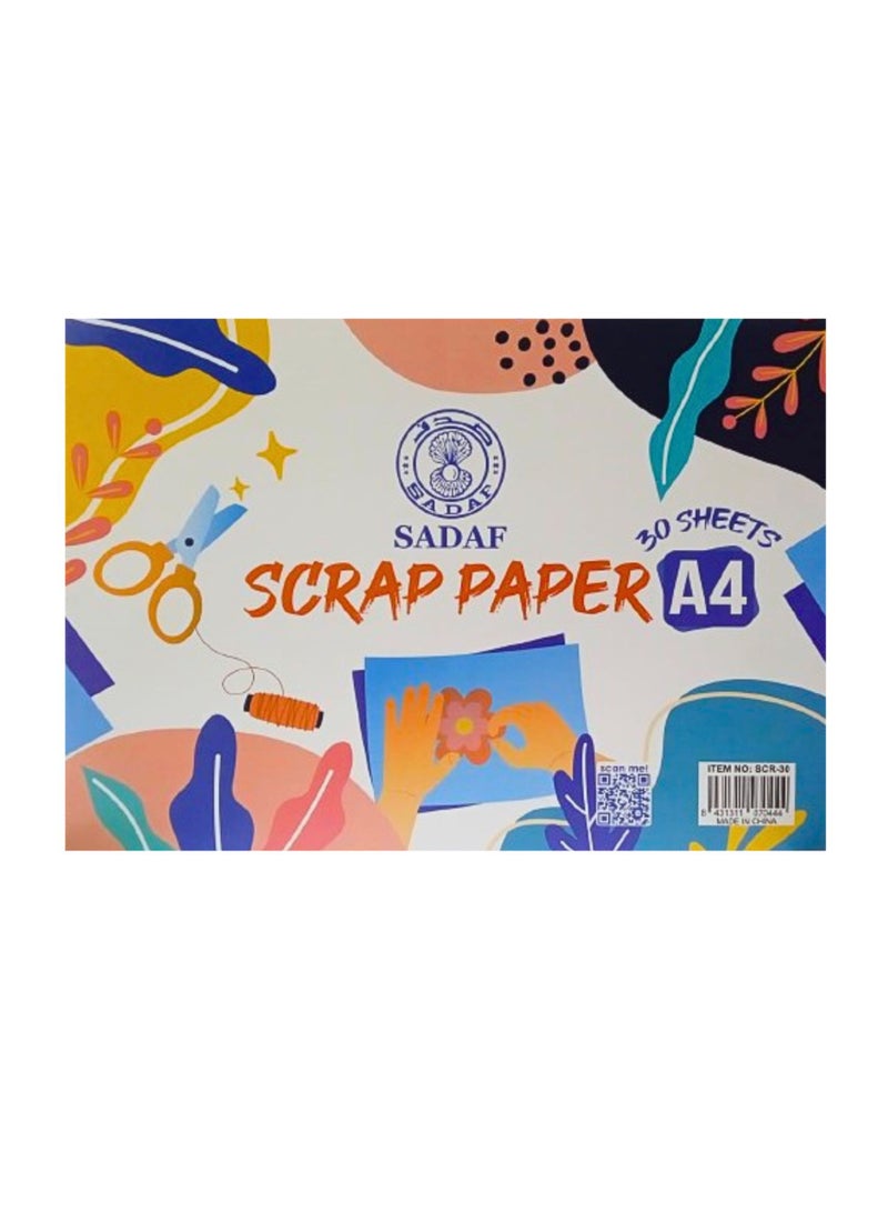 Sadaf Scrap Paper 30 Sheets A4 - Image 2