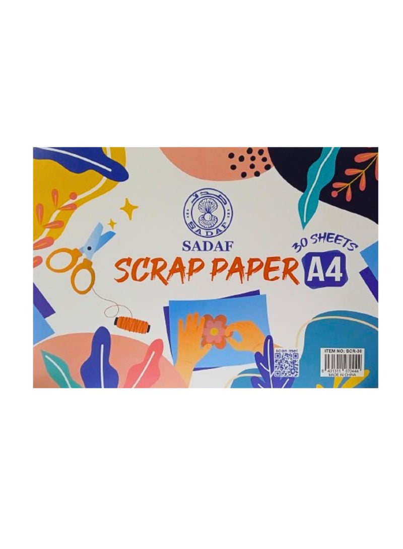 Sadaf Scrap Paper 30 Sheets A4 - Image 1