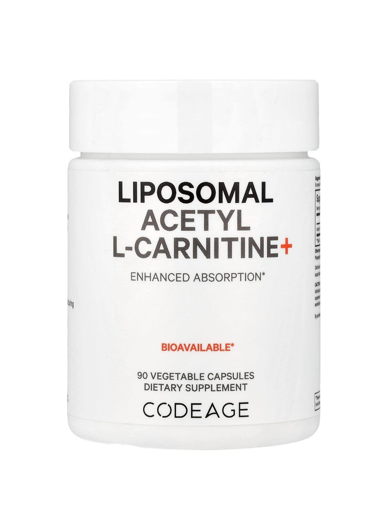 Codeage Liposomal Acetyl L-Carnitine+, 90 Capsules (500 mg per Capsule)