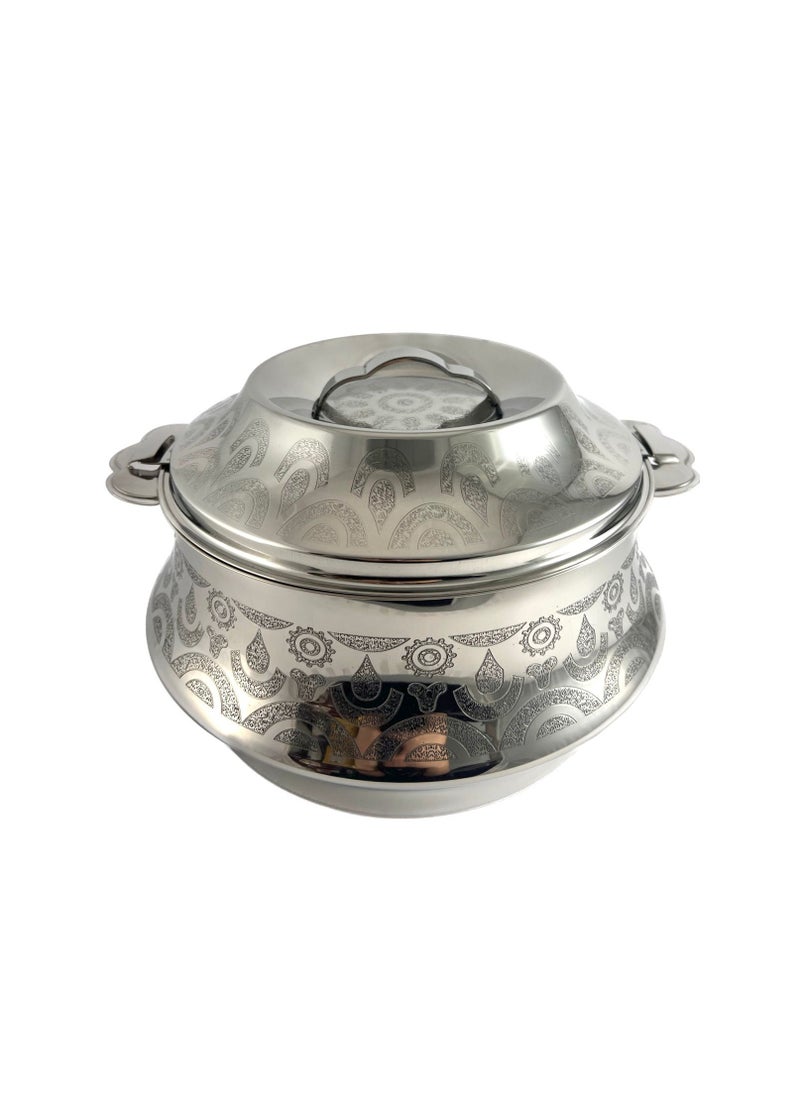 Homemaker Orcus Hotpot 2500ml Capacity - Unique Locking Lid - High Quality Stainless Steel - Silver Etching 
