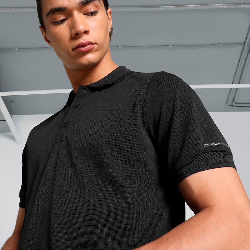 PUMA Porsche Design Mens Black Polo Shirt - Image 3