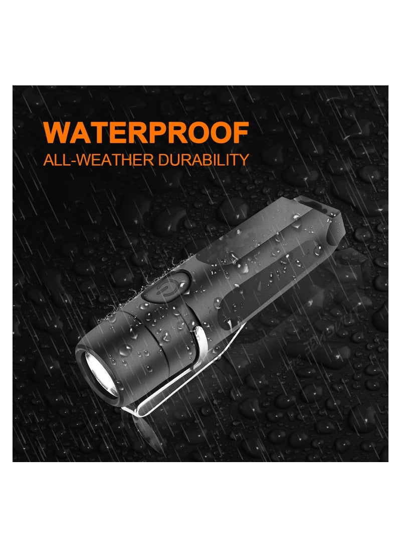 650 Lumens Rechargeable Keychain Flashlight, EDC Pocket Flashlight Mini Rechargeable Flashlight High Lumens Keychain Flashlight Pocket-Sized Flashlight for Camping Outdoors Emergency - Image 4
