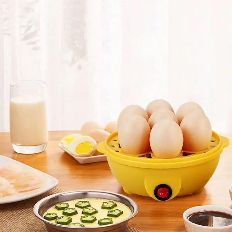 Creative Electric Egg Poacher Chicken Egg Boiler, Cook up to 7 Steaming Eggs in Record Time at Your Own Leveling, Energy Saving and Completely Safe with Auto Disconnect, Your Kitchen Now