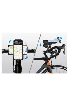 KASTWAVE Bike Motorcycle Phone Mount Holder, for ATV/Bicycle/Stroller/Scooter with Security Lock, Non-Slip Anti-Shake Handlebar Clamp, Fit iPhone 13 Pro Max / 12 Pro Max / 11 / Cellphone 4.5 in-7in  - Image 2