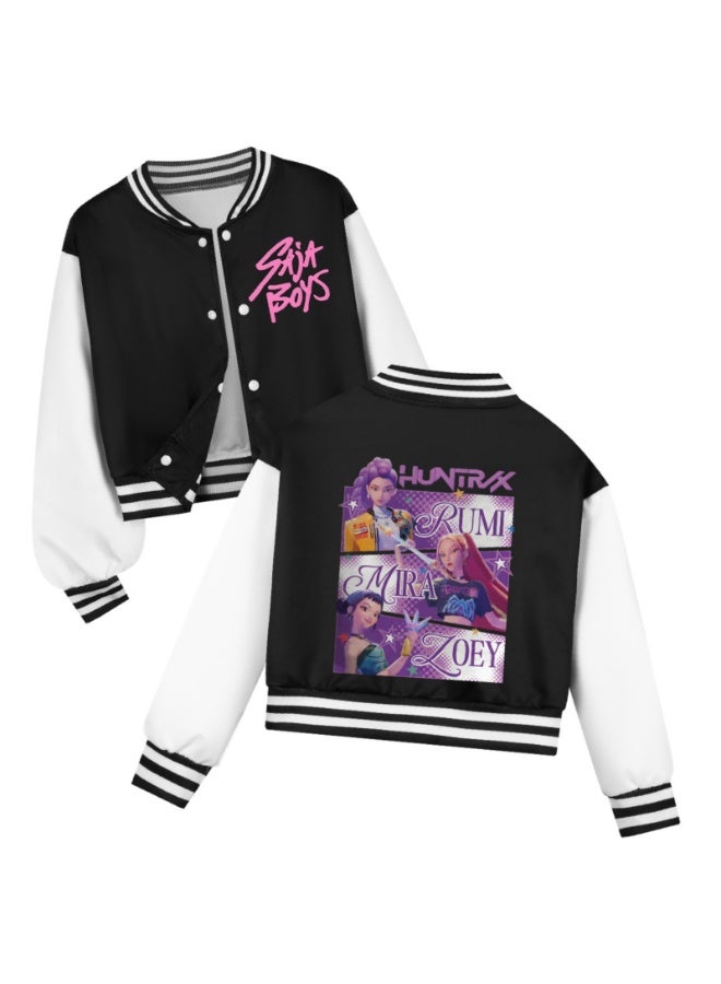 كبوب شيطان الصيادين الكورية الأطفال البيسبول موحدة أزياء سترة سترة - Image 1