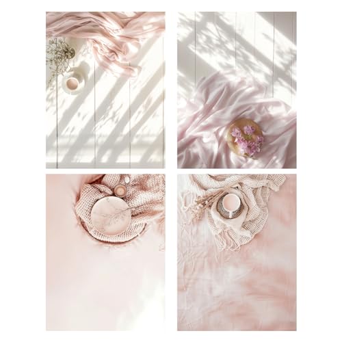 HomeArt 2 Sheet 2 in 1 Product Photography Backdrop 3D Flat Lay Tabletop Double-Sided 20x29 Photo Background PVC Wrinkle Free for Small Products Food, Cosmetics Shoot (Combo 1) - Image 1