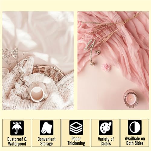 HomeArt 2 Sheet 2 in 1 Product Photography Backdrop 3D Flat Lay Tabletop Double-Sided 20x29 Photo Background PVC Wrinkle Free for Small Products Food, Cosmetics Shoot (Combo 1) - Image 5