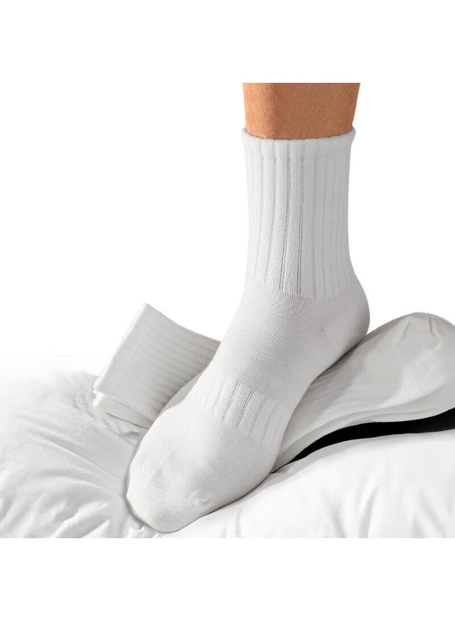 As plant Like Plant Men'S Socks, Autumn And Winter Mid-Calf Socks, 100% Pure Cotton, Antibacterial, Odor-Resistant, Black And White, Waist-Tie, Sweat-Absorbing, Breathable, Athletic Long Socks - Image 3