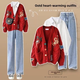 Autumn Casual Womens Knit Top  Denim Set Red wool coat [single piece] 3018# - pzsku/ZF2D38CB9DC804DFBF3C9Z/45/1746217309/cc728927-d61e-458c-af19-ec8139817de8