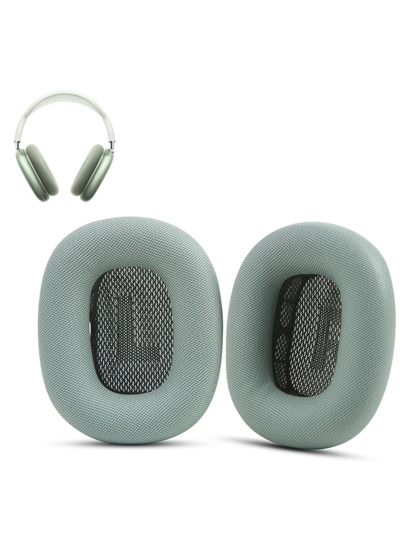 Loquat Ear Pads for AirPods Max Earmuffs Headband Ear Cups Replacement Sponge Cover Cloth Ear Cushion Cover Magnetic Headphone Accessories with Knitted Mesh Memory Foam Green - Image 1