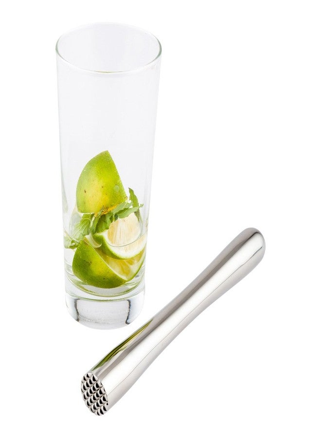 ريستورنت وير مدقة كوكتيلات فاخرة من ريستورانت وير بار لوكس مقاس 8 بوصات مع أداة تكسير ثلج ممتازة - مقبض مريح، مدقة موهيتو متينة من الفولاذ المقاوم للصدأ لتحضير مشروبات النعناع أو الفواكه في البارات المنزلية - Image 1