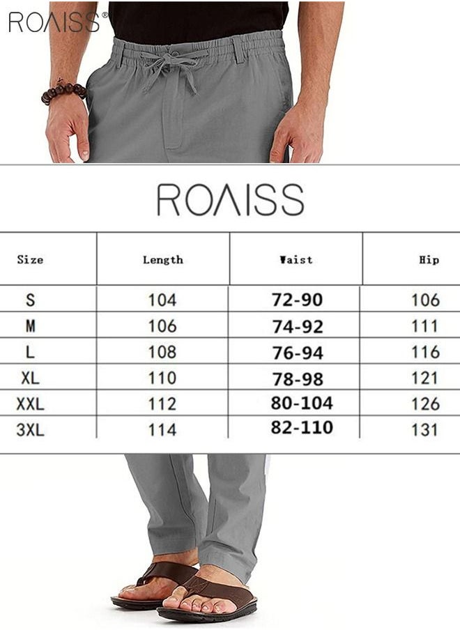 Men'S Casual Solid Color Pants Loose Drawstring Waist Elastic Design Cotton Versatile Trousers - pzsku/ZF2D39D48EDE1D6307ACEZ/45/_/1694400956/b3f8a39f-3793-4240-8019-c656c697f8a5