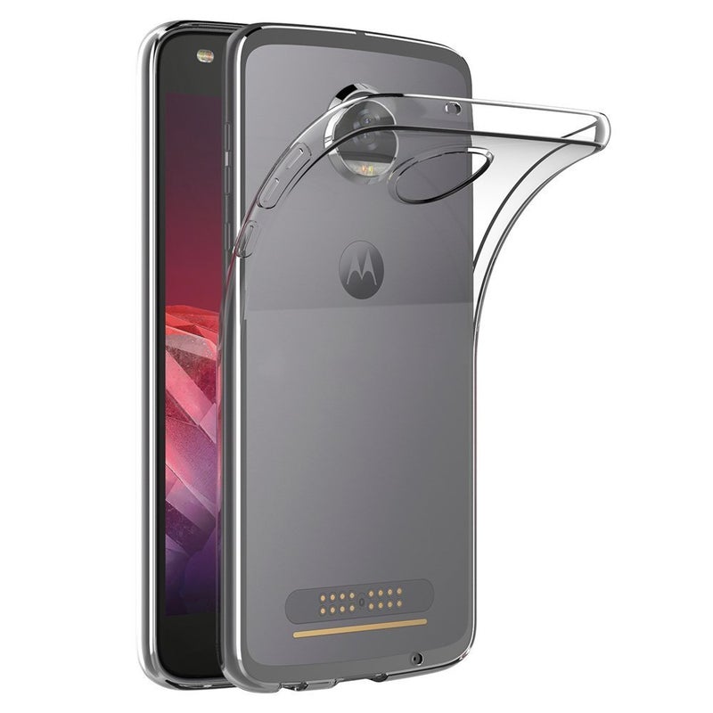 MaiJin Case for Motorola Moto Z2 Play 55 inch Soft TPU Rubber Gel Bumper Transparent Back Cover