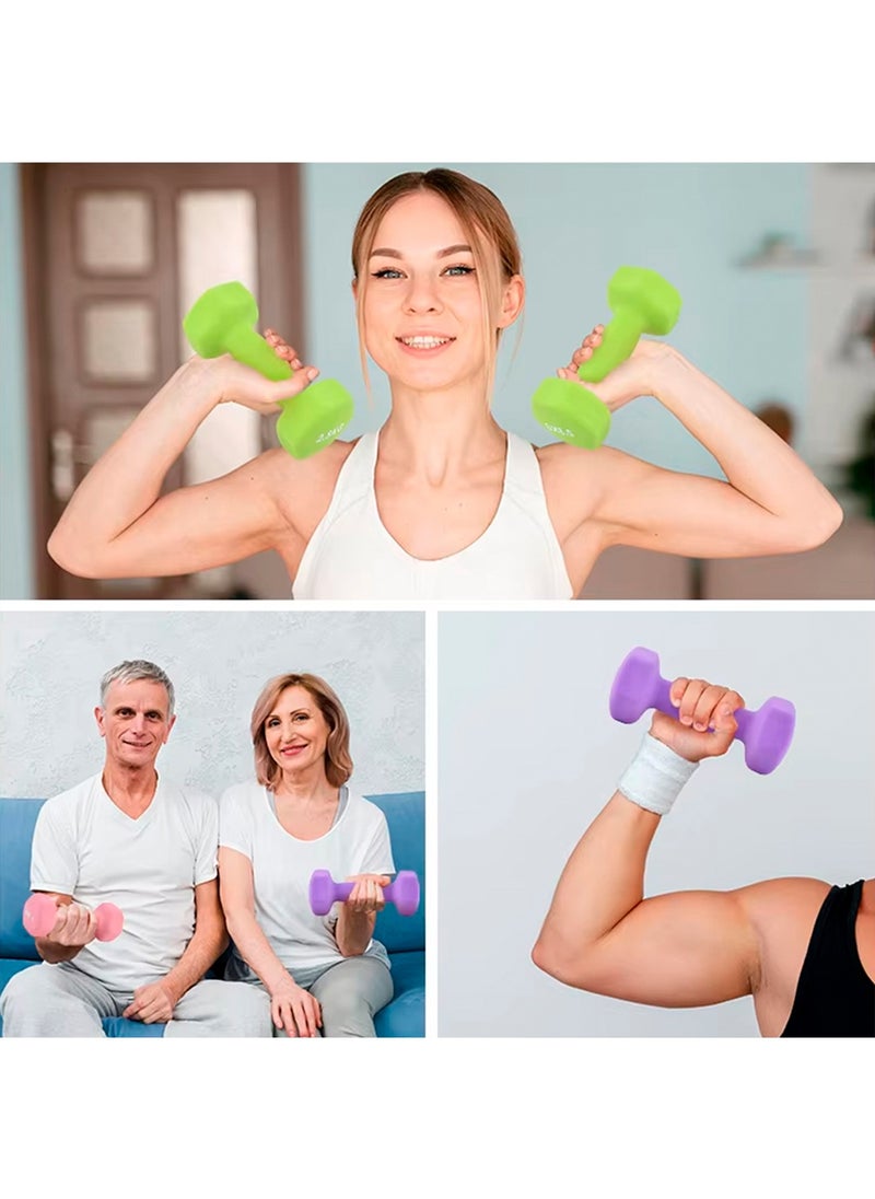Sparnod Fitness - Sparnod Fitness SDN-8_PAIR Cast Iron Dumbbells - Non-Slip, Rubber Coated, Hexagonal Design, Pair for Home Gym, Strength Training, Yoga, Aerobics, Dipping, Dance, Workout - Image 1
