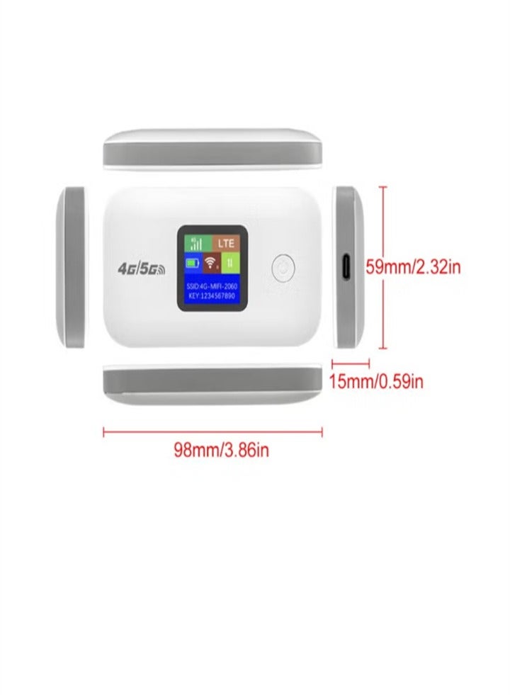 Beauenty New Portable Wireless Modem, Wireless Wi-Fi Router Range Extender, 150Mbps 2100mAh Mobile Pocket WiFi Router with SIM Card Slot 4G/5G Wireless Router, Convenient and Practical - Image 4