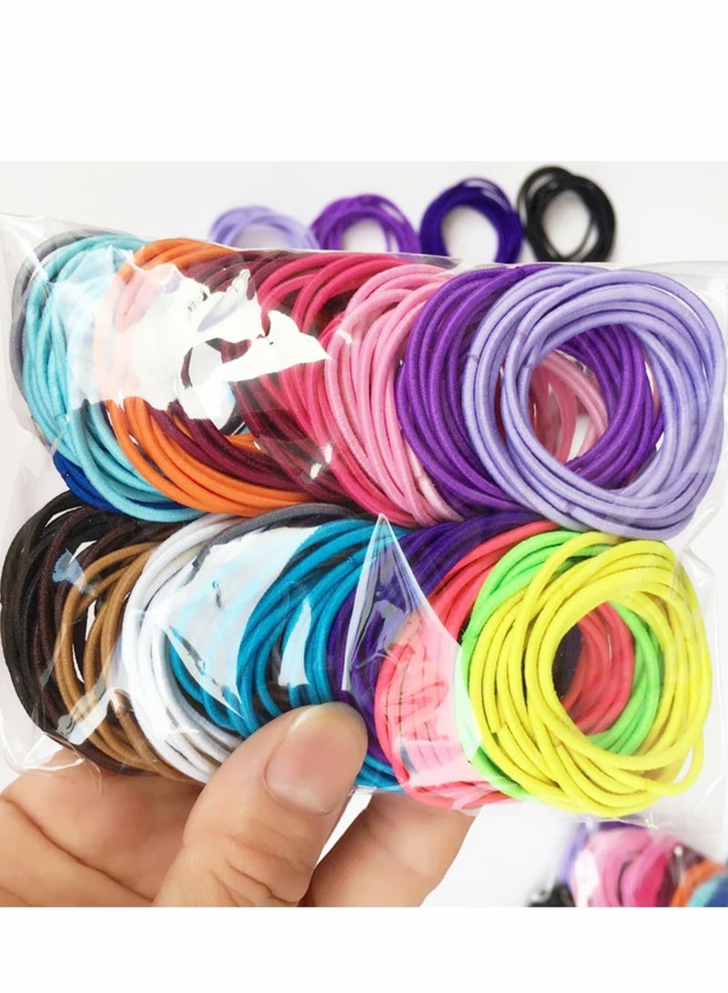 SOLARAE Baby Toddler Hair Ties, Multicolor Elastic Hair Ties, 200Pcs No Crease Hair Elastics Small Ponytail Holders Hair Ties for Kids Girls, Hair Ties Ponytail Holders Hair Bands - Image 4