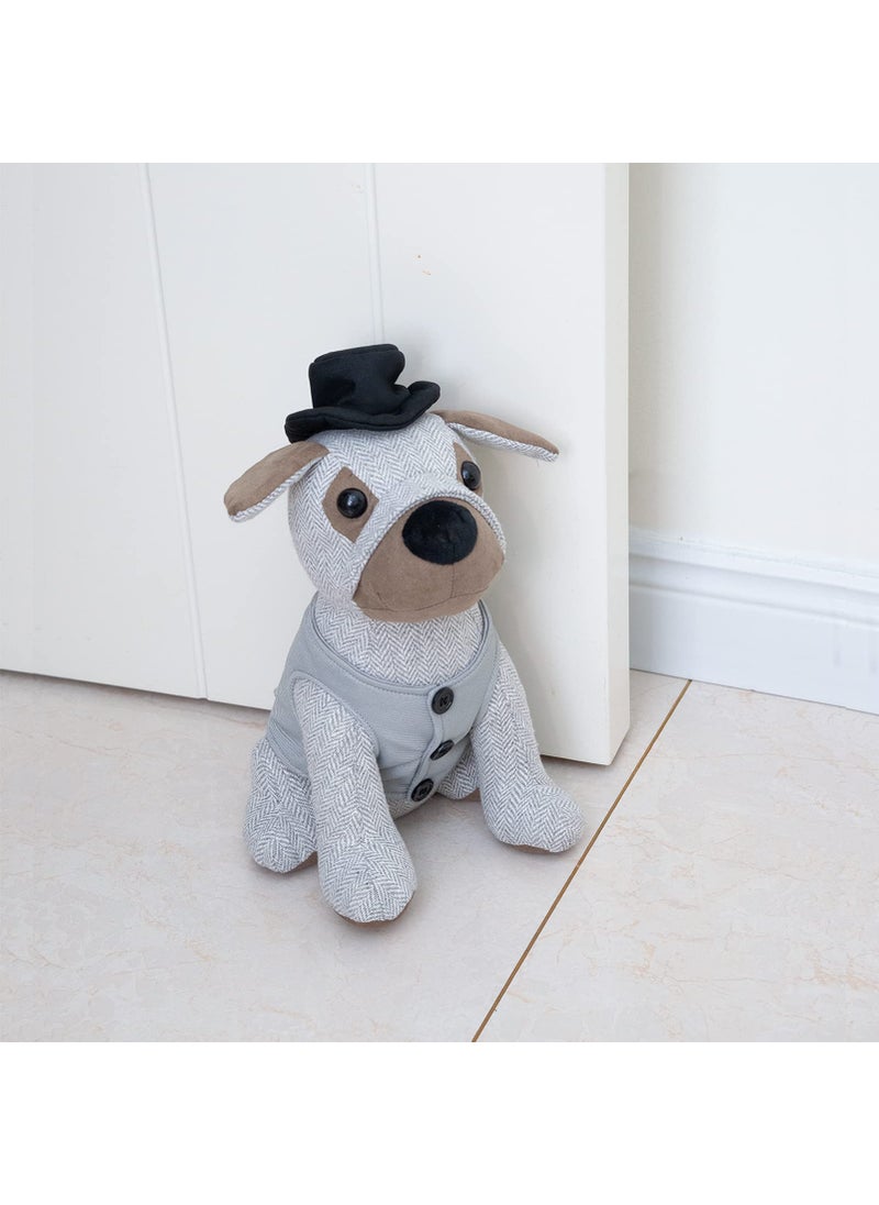 Marwood Marwood Cute Door Stopper Decorative Door Stops for Home and Office, Gentleman Dressed Dog Weighted Interior Doorstop Fabric Stuffed Animal Door Stopper Floor Decorative  - Image 1