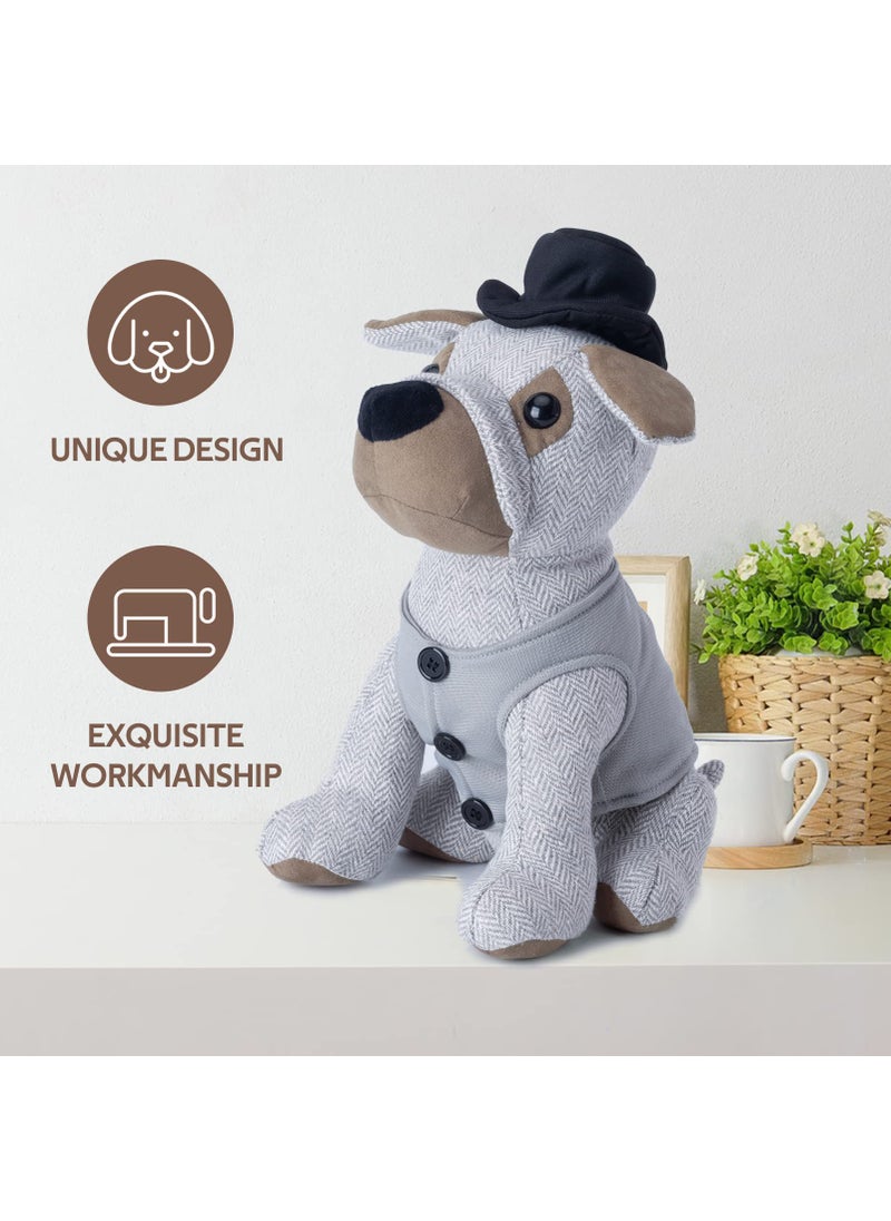 Marwood Marwood Cute Door Stopper Decorative Door Stops for Home and Office, Gentleman Dressed Dog Weighted Interior Doorstop Fabric Stuffed Animal Door Stopper Floor Decorative  - Image 5