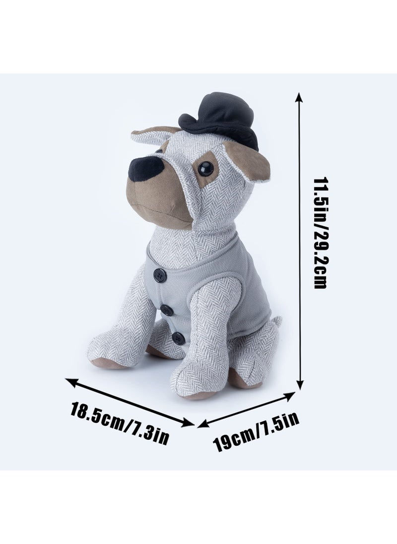 Marwood Marwood Cute Door Stopper Decorative Door Stops for Home and Office, Gentleman Dressed Dog Weighted Interior Doorstop Fabric Stuffed Animal Door Stopper Floor Decorative  - Image 2