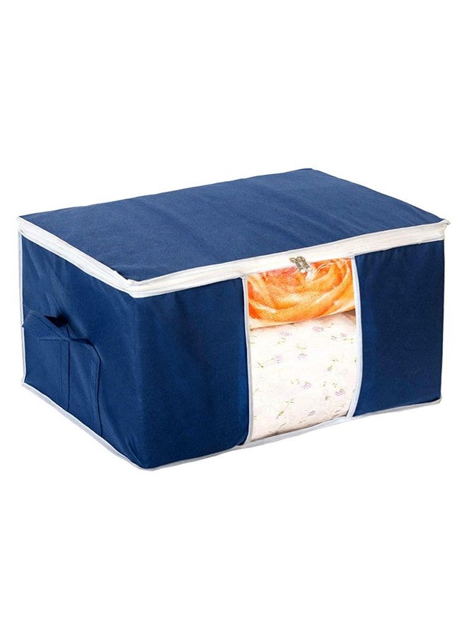 Kuber Industries Kuber Industries Underbed Storage Bag|Blanket Cover|Wardrobe Organizer For clothes|Comforter Cover (Navy Blue)  - Image 1