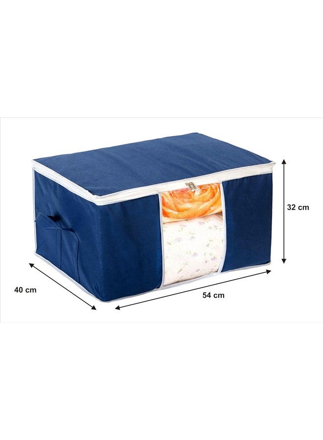 Kuber Industries Kuber Industries Underbed Storage Bag|Blanket Cover|Wardrobe Organizer For clothes|Comforter Cover (Navy Blue)  - Image 5