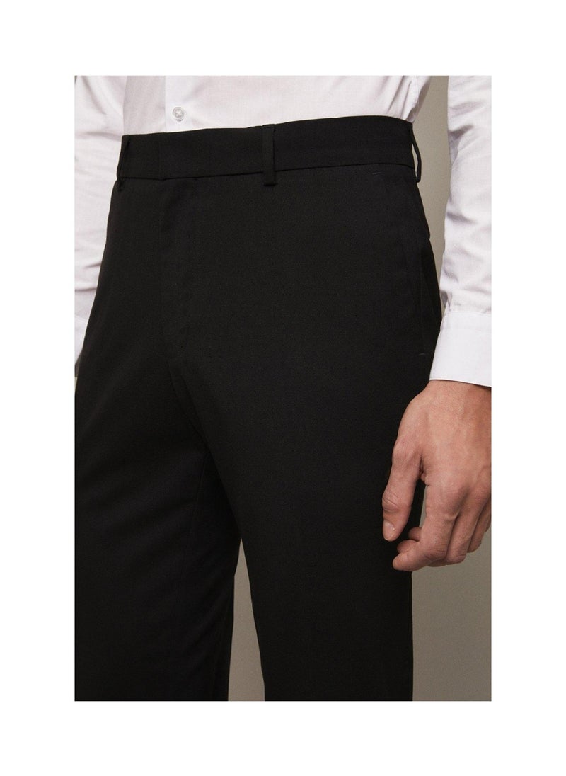BURTON - Skinny Fit Black Smart Trousers - Image 1