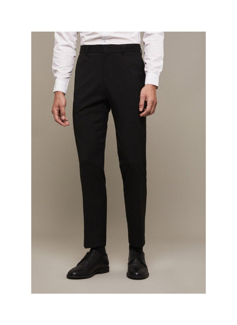 BURTON - Skinny Fit Black Smart Trousers - Image 1