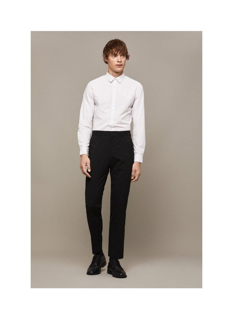 BURTON - Skinny Fit Black Smart Trousers - Image 1