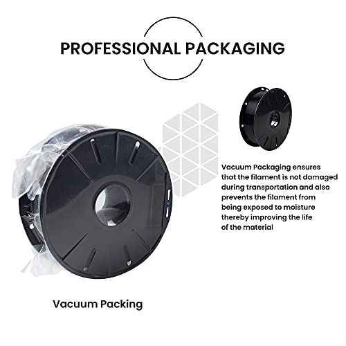 Tesseract Premium PLA Carbon Fiber PLA CF 1.75mm 3D Printing Filament | Dimensional Accuracy +/- 0.03mm | Compatible with Most FDM Printers | 1 KG 3D Printer Filament - PLA CF Black (Quantity 1) - Image 3