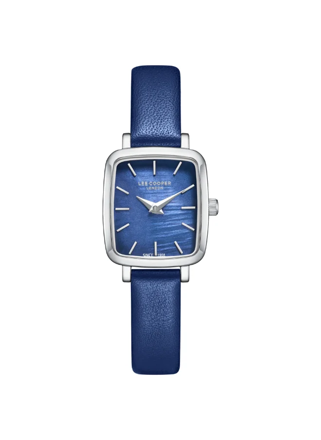 لي كوبر Women's Analog Display Watch With Dark Blue Leather Strap - LC08151.399