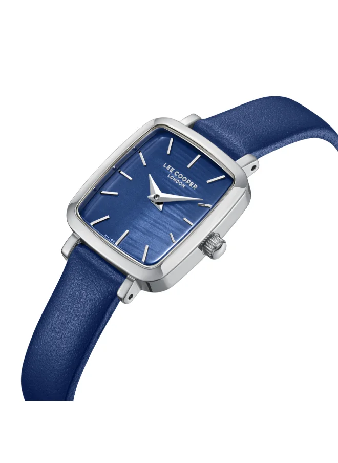 لي كوبر Women's Analog Display Watch With Dark Blue Leather Strap - LC08151.399