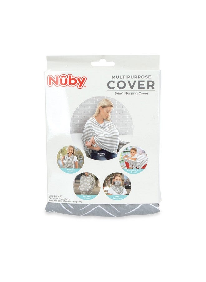 Nuby 5 in 1 Nursing Cover: Multipurpose Soft and Stretchy Cover for Mom and Baby: Colors May Vary, 26’’ x 27’’ / 66.04 cm x 68.58cm - Image 2