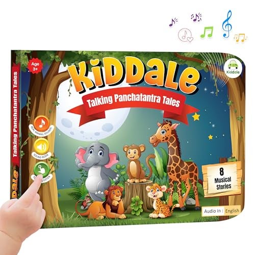 Kiddale Hindi Panchatantra Animal Story Book|Top Moral Short Stories for Kids| Touch, Read and-Listen Musical Tales with Colorful Illustrations| Ideal Gift for 3-8 Year Children - Image 1
