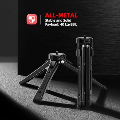 Zeadio Metal Camera Mini Tripod, Maxium Load: 40kg/88lb, Adjustable Heights Desktop Vlog Tripod Stand, Fits for Smooth 4, Osmo Mobile, Ronin-S, Vimble 2, Gimbal Handle Grip Stabilizer and All Cameras - Image 2