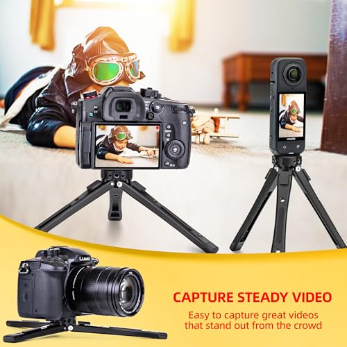 Zeadio Metal Camera Mini Tripod, Maxium Load: 40kg/88lb, Adjustable Heights Desktop Vlog Tripod Stand, Fits for Smooth 4, Osmo Mobile, Ronin-S, Vimble 2, Gimbal Handle Grip Stabilizer and All Cameras - Image 4