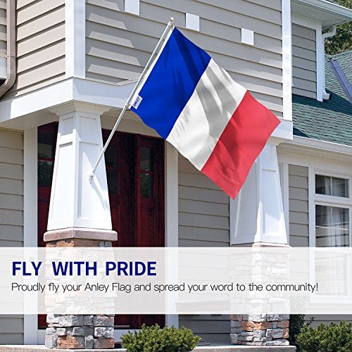 Anley Pack of 2 Fly Breeze 3x5 Foot France Flag Vivid Color and Fade proof Canvas Header and Double Stitched French National Flags Polyester with Brass Grommets 3 X 5 Ft - Image 3