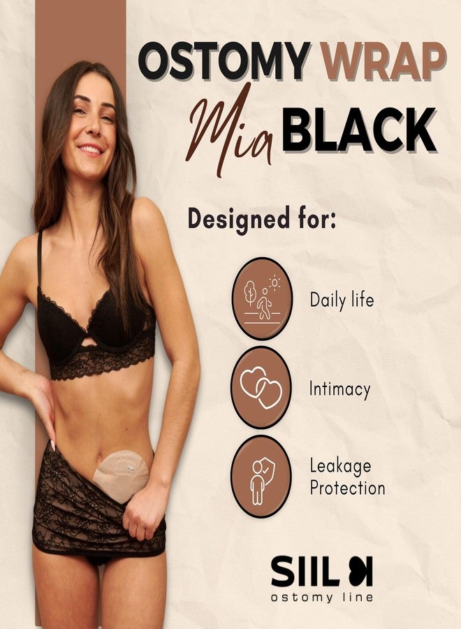 SIIL Ostomy Bag Covers for Women - Adbominal Support Wrap for Womens Large MIA BLACK | Made In SPAIN - Image 4