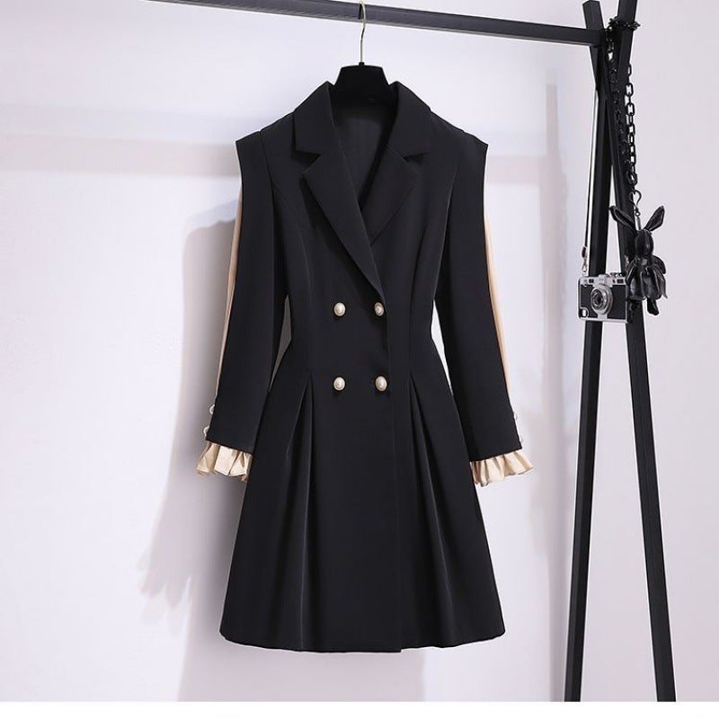 Spring 2024 New Plus Size Slimming Stylish Two-Piece Suit Jacket Womens Fashionable Heavy Set Clothing Single suit jacket 