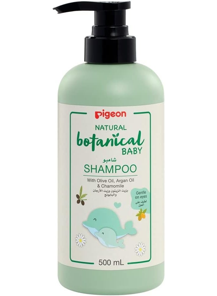 pigeon Natural Botanical Baby Shampoo 500ml | Tear-Free, Gentle & Hypoallergenic Formula for Delicate Baby Hair & Scalp - Image 1