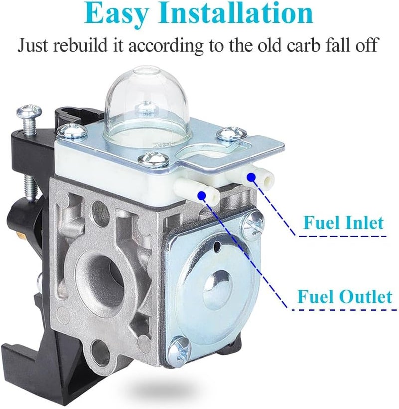 HOODELL Adjustable SRM225 Carburetor for Echo GT225 PE225 PAS-225 SHC-225 RB-K93 SRM-225 Weed Eater Parts Rebuild, Easy-Start Trimmer Edger Carb with Tune Up Kit Primer Bulb - Image 4