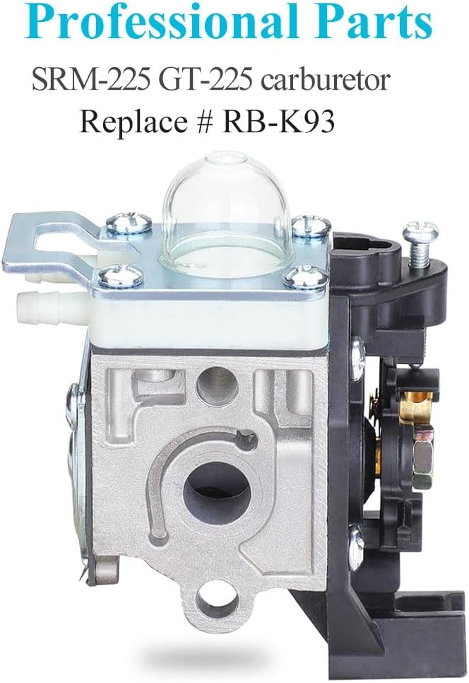 HOODELL Adjustable SRM225 Carburetor for Echo GT225 PE225 PAS-225 SHC-225 RB-K93 SRM-225 Weed Eater Parts Rebuild, Easy-Start Trimmer Edger Carb with Tune Up Kit Primer Bulb - Image 2
