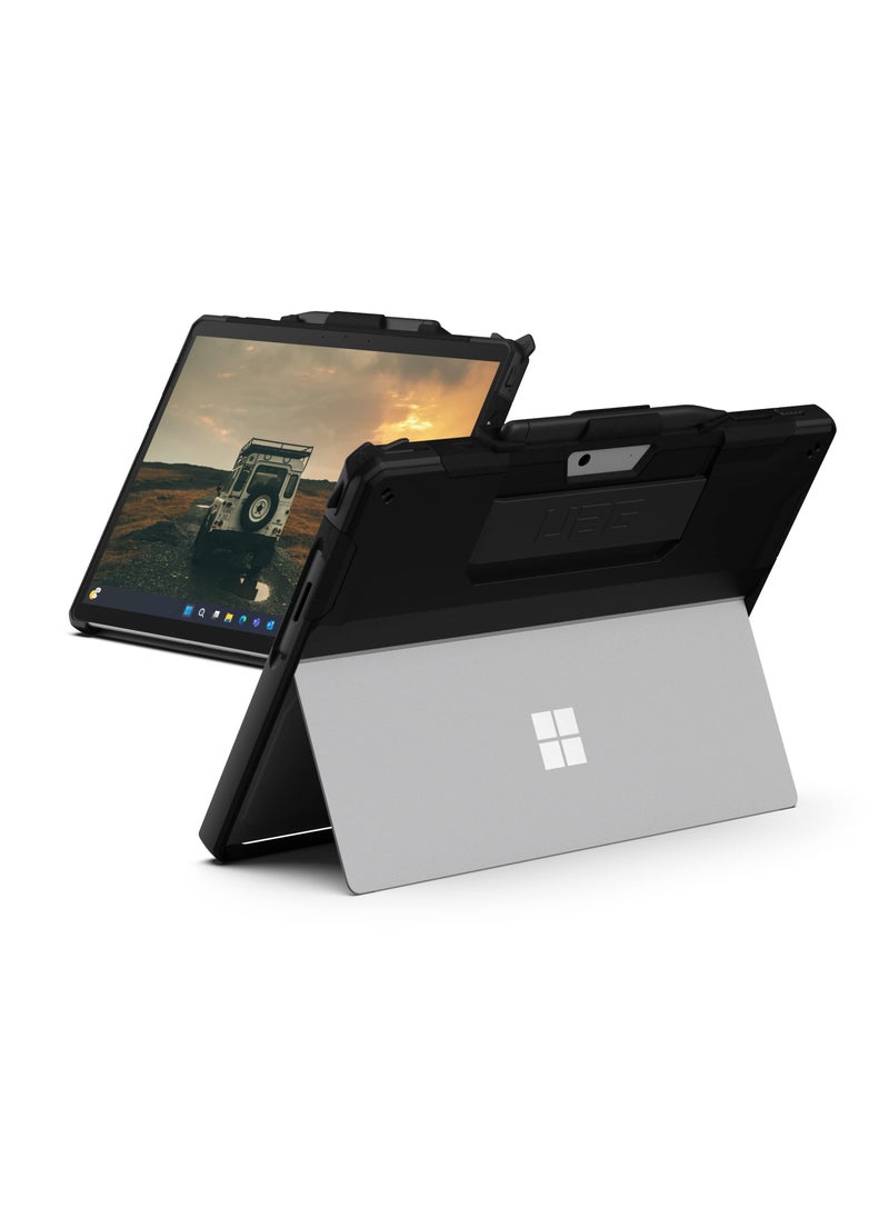 Urban Armor Gear URBAN ARMOR GEAR UAG Designed for Microsoft Surface Pro 11/10/9 Case with Kickstand Hand Strap & Pen Holder Compatible with Type Cover Keyboard Rugged Protective Cover Heavy Duty, Scout Black  - Image 1
